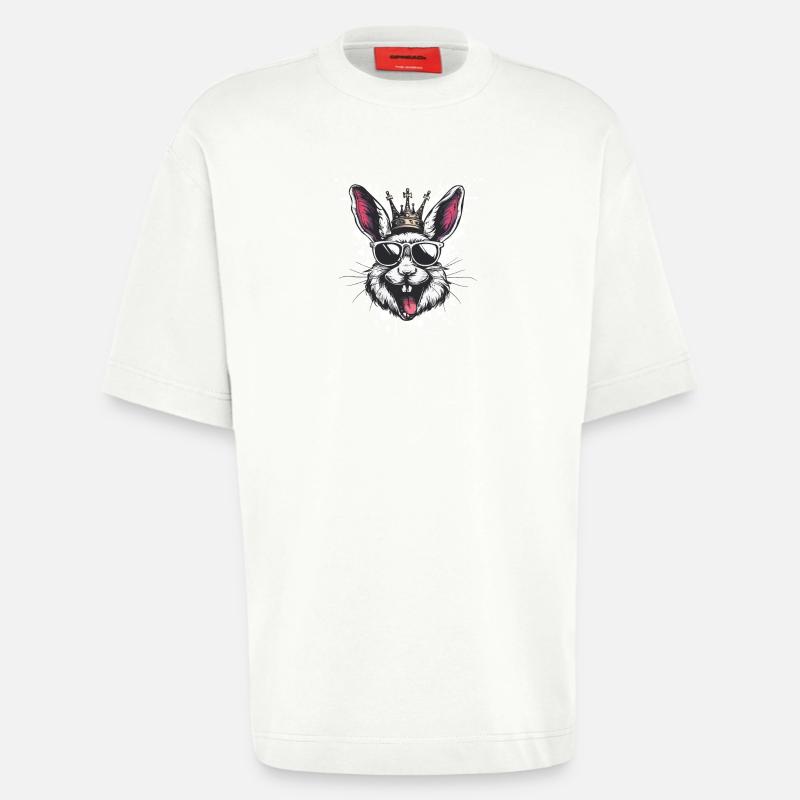 Hase Comic - Heavyweight T-Shirt - made by SPREAD - OFF WHITE