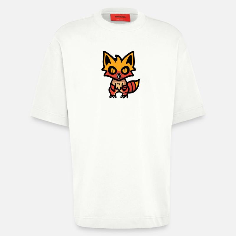 Fox Halloween Comic - Heavyweight T-Shirt - made by SPREAD  - OFF WHITE