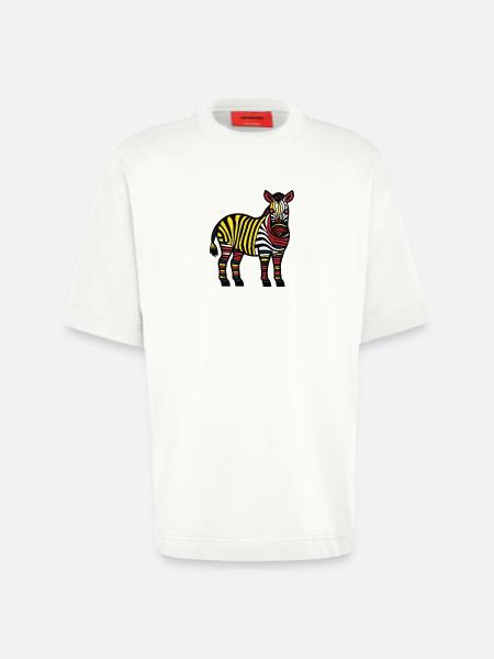 Zebra Halloween Tier - Heavyweight T-Shirt - made by SPREAD  - OFF WHITE