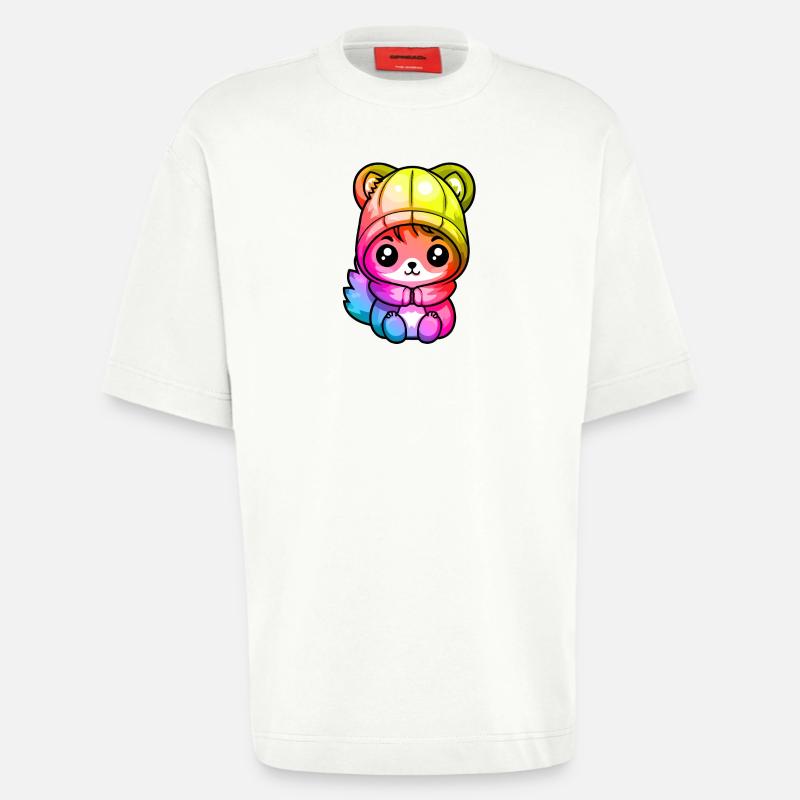 Eichhörnchen Winter Tier Bunt Comic - Heavyweight T-Shirt - made by SPREAD  - OFF WHITE