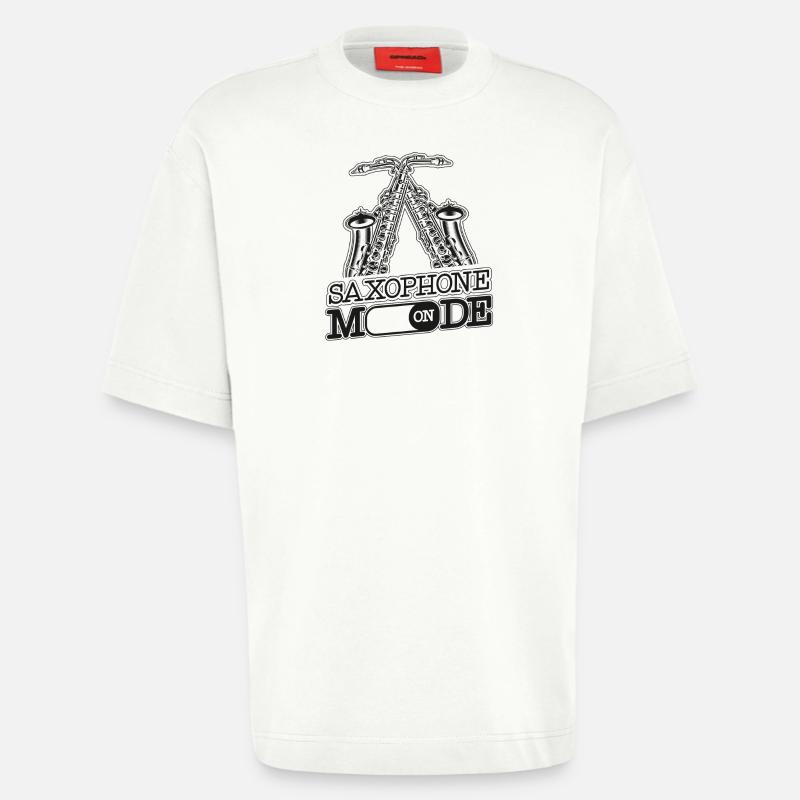 Saxophone Saxophone Mode On - Heavyweight T-Shirt - made by SPREAD - OFF WHITE
