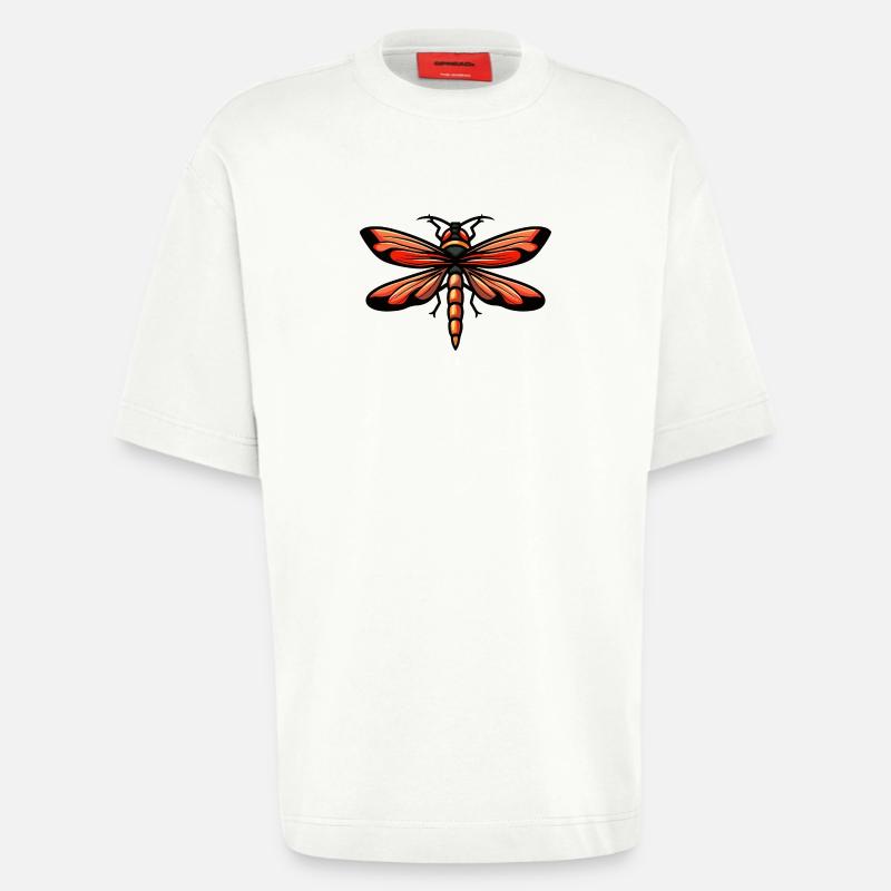 Libelle Comic - Heavyweight T-Shirt - made by SPREAD  - OFF WHITE
