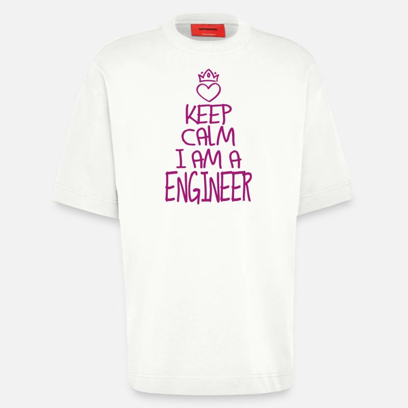 Keep Calm Engineer cool gift - Heavyweight T-Shirt - made by SPREAD  - OFF WHITE