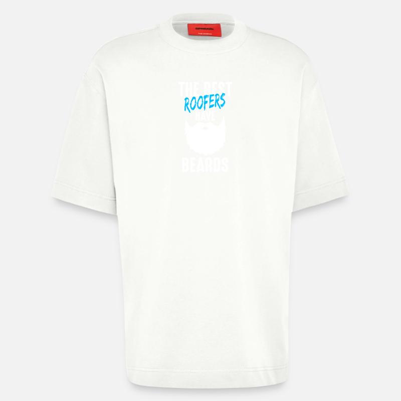 Dachdeckermeister Dachdecker Bart Geschenk - Heavyweight T-Shirt - made by SPREAD  - OFF WHITE
