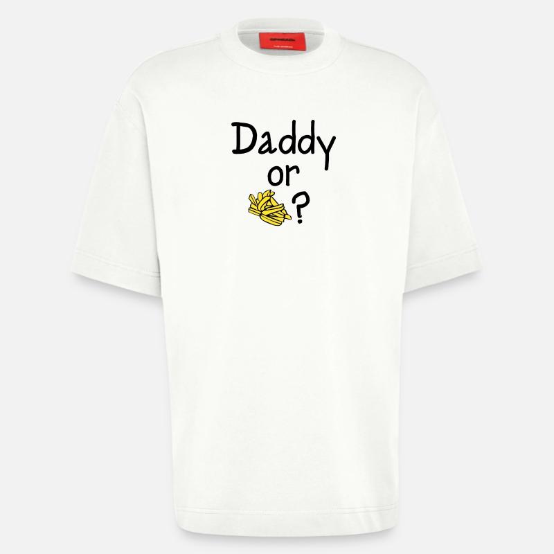Daddy oder Chips? - Heavyweight T-Shirt - made by SPREAD  - OFF WHITE