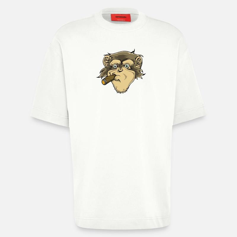 Schimpanse - Heavyweight T-Shirt - made by SPREAD - OFF WHITE