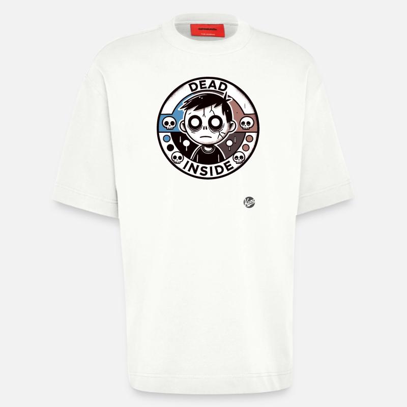 Zombie Boy: Dead Inside - Heavyweight T-Shirt - made by SPREAD  - OFF WHITE