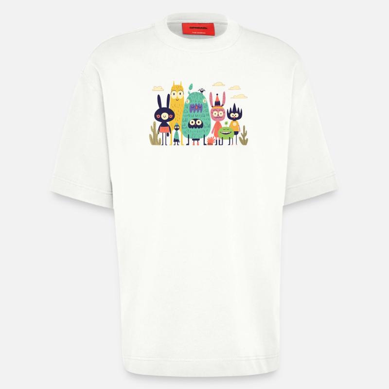 Der Träumer und seine Freunde - Heavyweight T-Shirt - made by SPREAD  - OFF WHITE