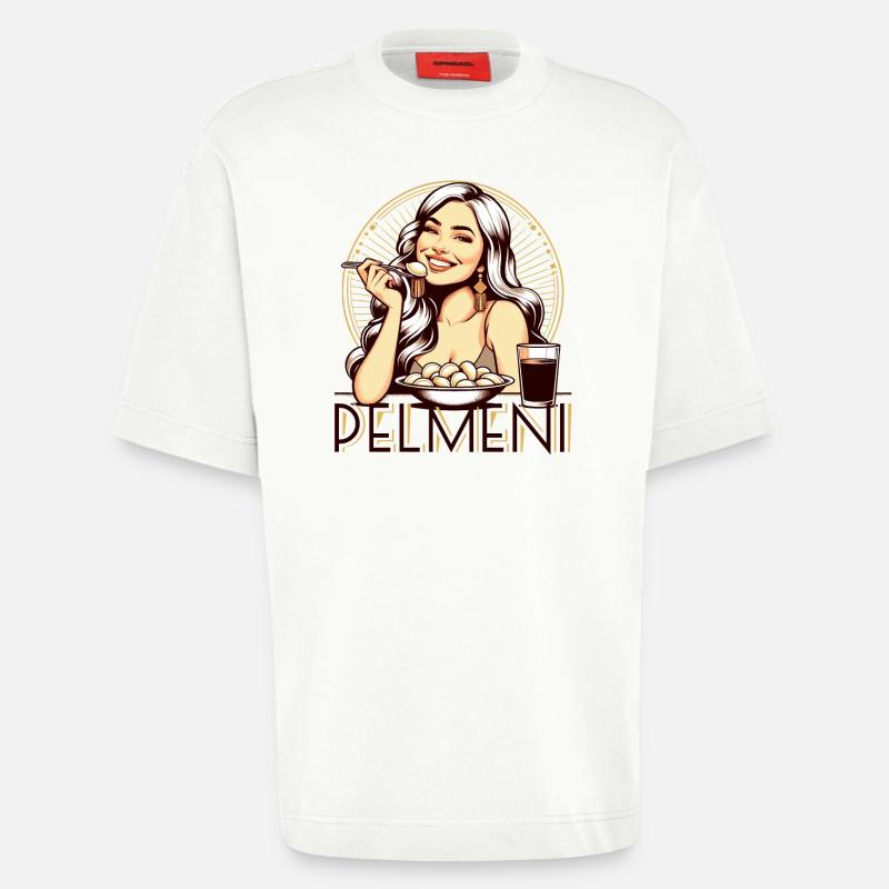 Pelmeni lecker Geschenk - Heavyweight T-Shirt - made by SPREAD - OFF WHITE