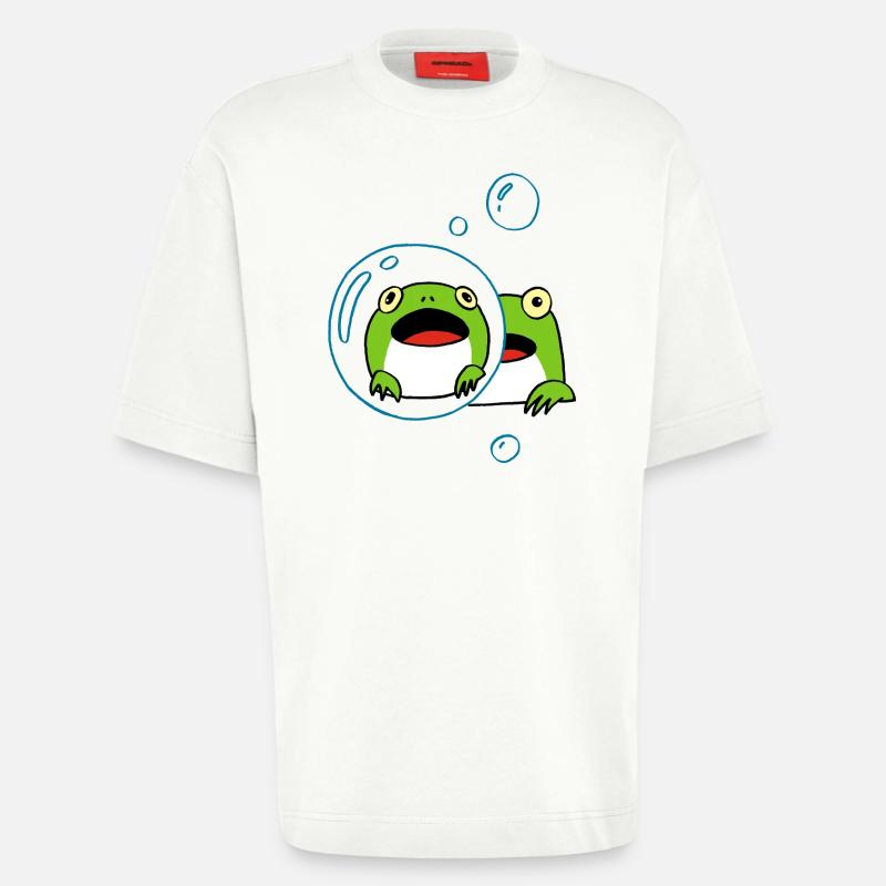 Frog manga - Heavyweight T-Shirt - made by SPREAD  - OFF WHITE
