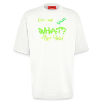 AYLIZ Grafitti three - Heavyweight T-Shirt - made by SPREAD  - OFF WHITE - Vorne - Fiona (171cm)