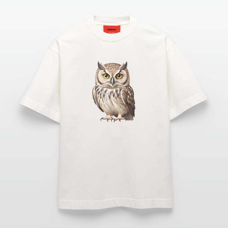Junge braune Eule Heavyweight T-Shirt - made by SPREAD 