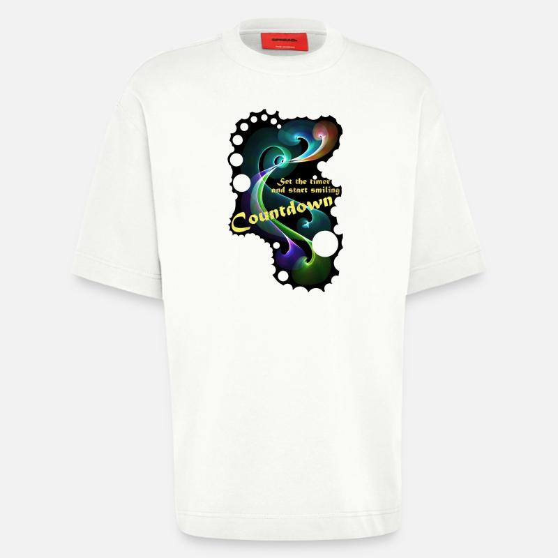 Countdown Smiling timer - Heavyweight T-Shirt - made by SPREAD  - OFF WHITE
