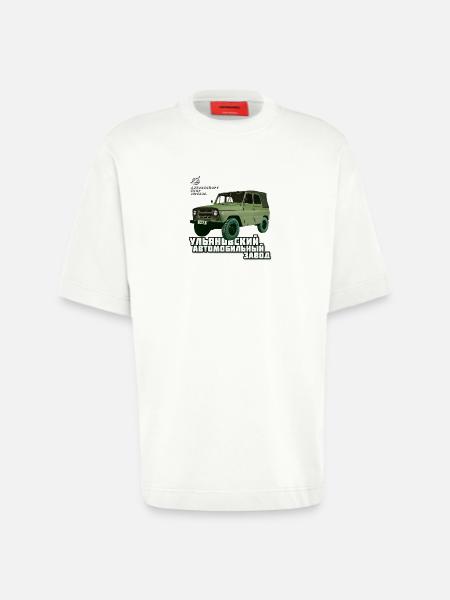 UAZ Jeep - Heavyweight T-Shirt - made by SPREAD - OFF WHITE