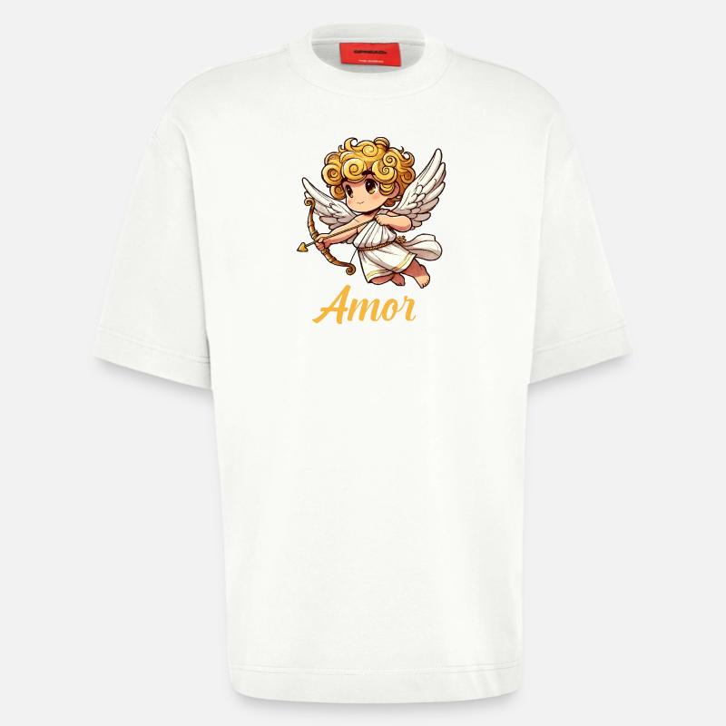 Engel Comic Amor - Heavyweight T-Shirt - made by SPREAD  - OFF WHITE