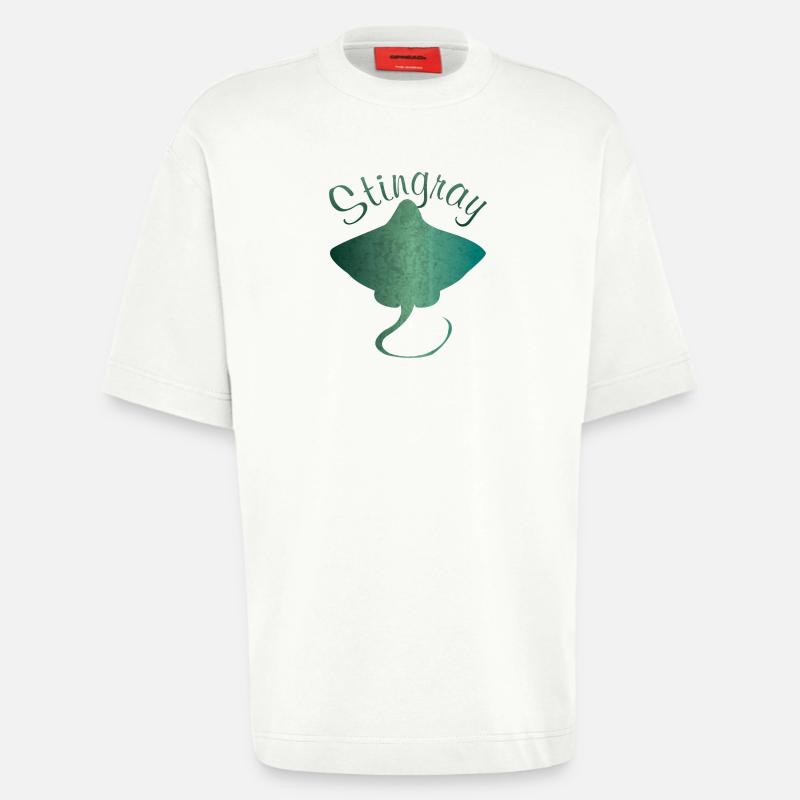 Rochen Stechrochen Stachelrochen Geschenk - Heavyweight T-Shirt - made by SPREAD - OFF WHITE