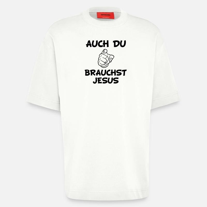auch_du_jesus - Heavyweight T-Shirt - made by SPREAD  - OFF WHITE