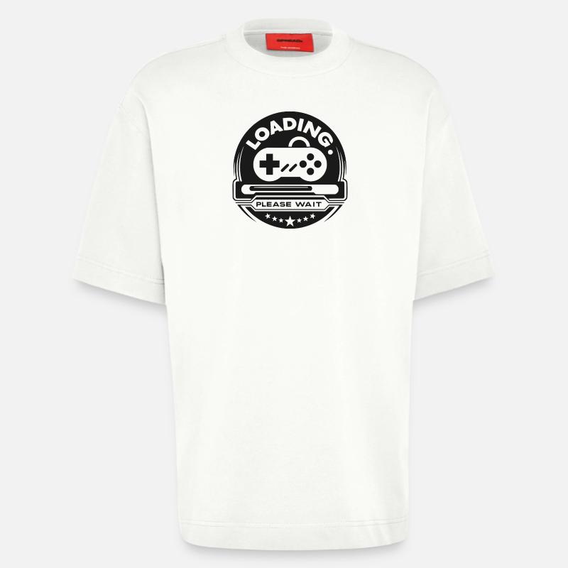 Loading Please Wait - Heavyweight T-Shirt - made by SPREAD  - OFF WHITE