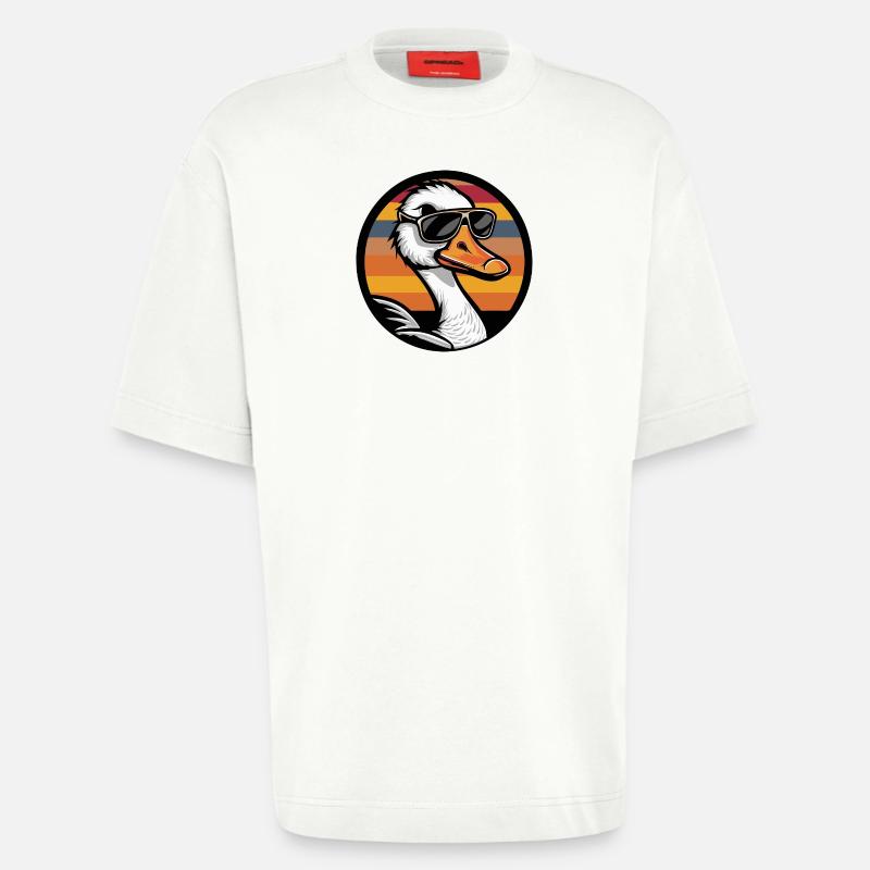 Gans Comic Cool - Heavyweight T-Shirt - made by SPREAD  - OFF WHITE