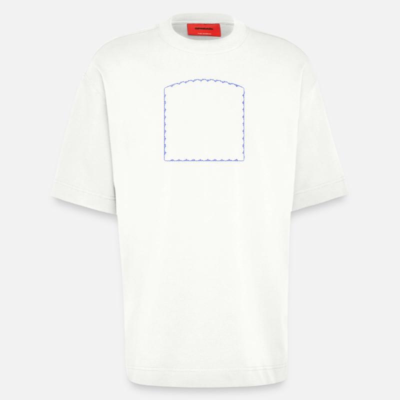 Bordure créative - Vectorale - T-shirt bio épais oversize fabriqué en UE - OFF WHITE