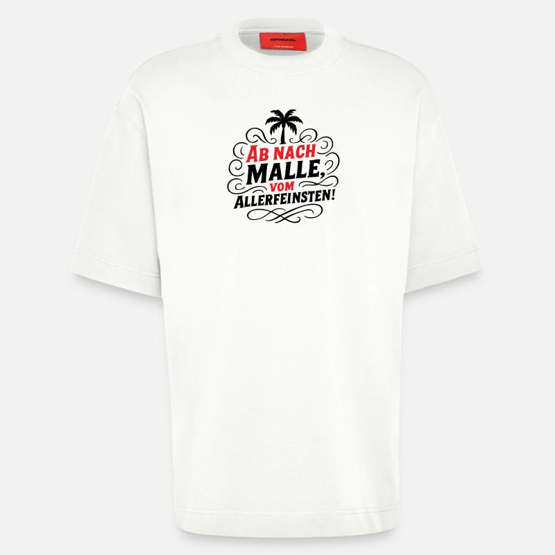 Ab Nach Malle Spruch - Heavyweight T-Shirt - made by SPREAD  - OFF WHITE