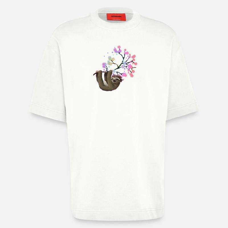Faultier work out - Heavyweight T-Shirt - made by SPREAD  - OFF WHITE