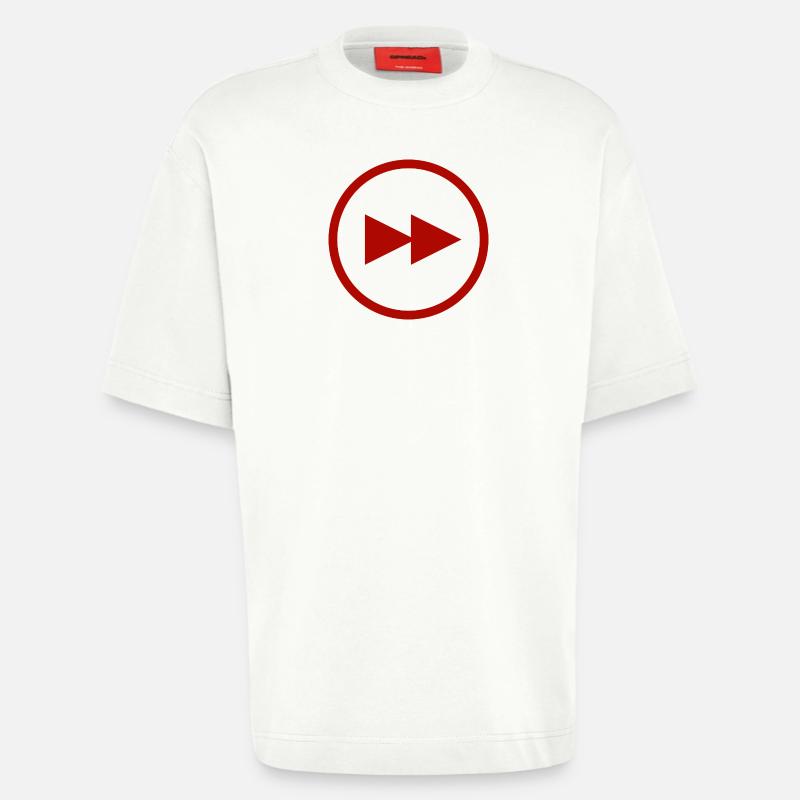 Fast forward red - Heavyweight T-Shirt - made by SPREAD  - OFF WHITE