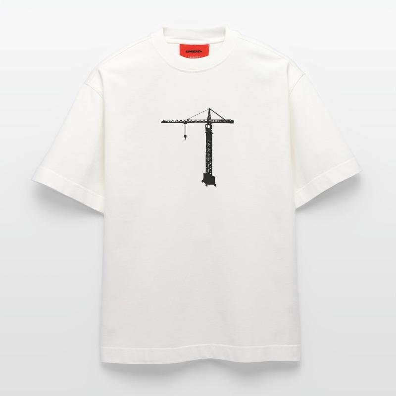 tower crane construction crane Heavyweight T-Shirt - made by SPREAD 