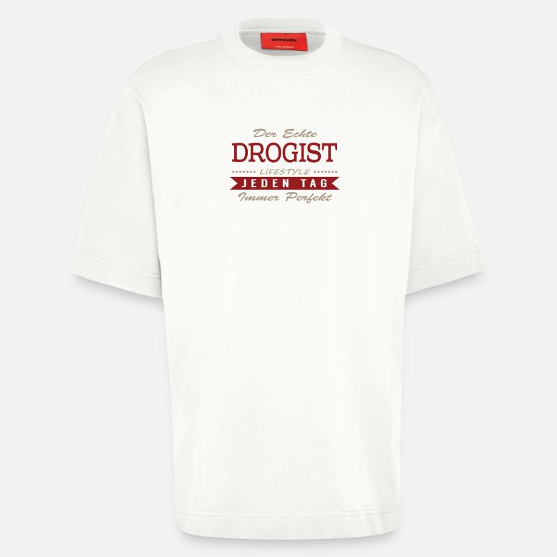 Der echte Drogist - Heavyweight T-Shirt - made by SPREAD  - OFF WHITE