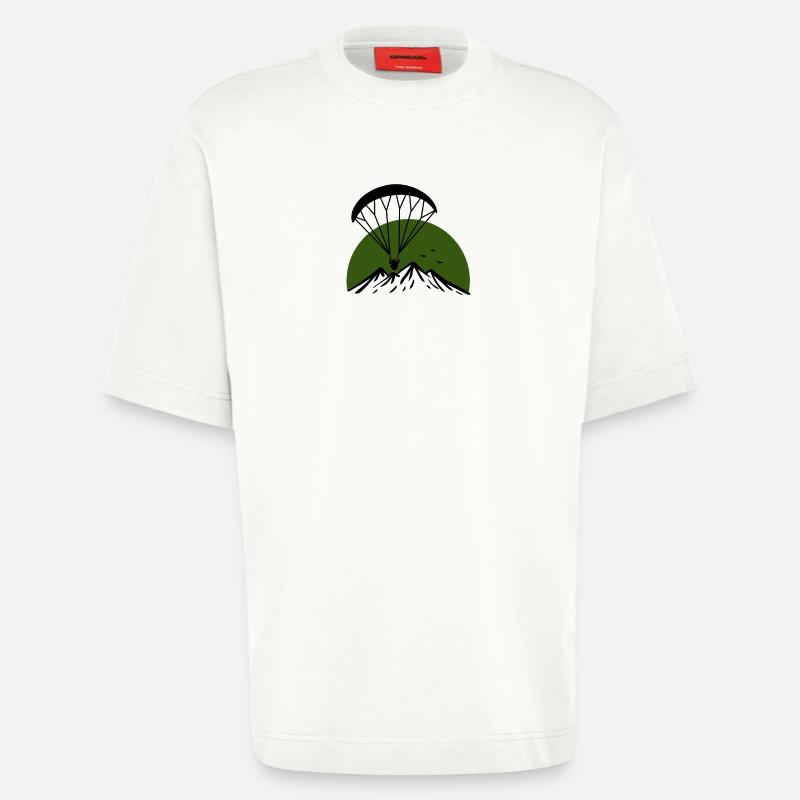 Paramotoring Retro Design - Heavyweight T-Shirt - made by SPREAD  - OFF WHITE