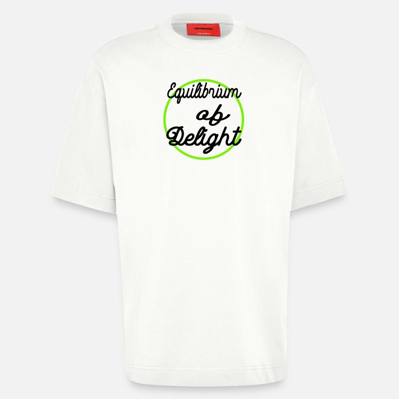 Idée présente Réaliser l’équilibre Blagues - T-shirt bio épais oversize fabriqué en UE - OFF WHITE