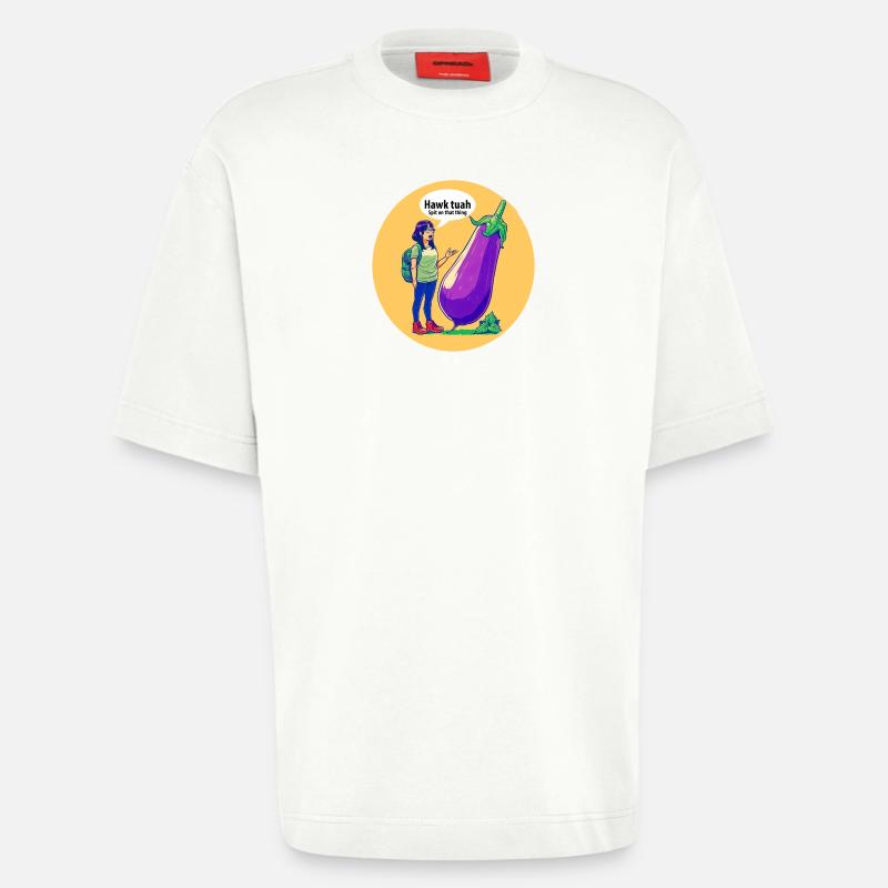 Spricht man mit Gemüse? - Heavyweight T-Shirt - made by SPREAD  - OFF WHITE