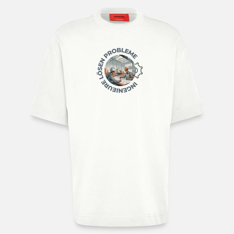 Engineers solve problems - Heavyweight T-Shirt - made by SPREAD  - OFF WHITE
