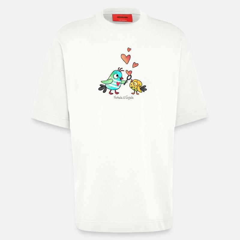 Bubble Hearts - Heavyweight T-Shirt - made by SPREAD  - OFF WHITE