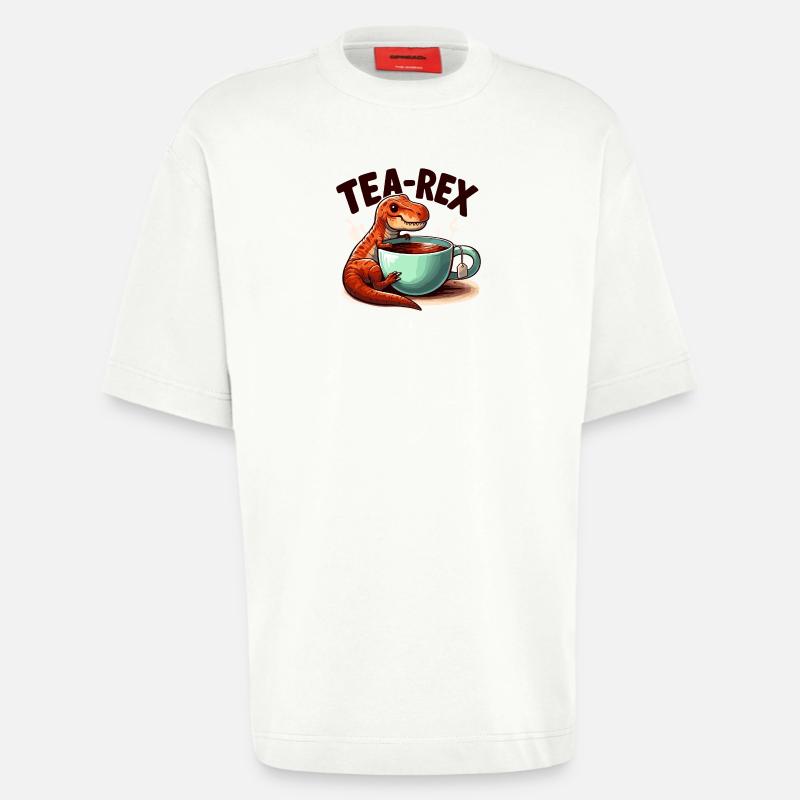 Tee Rex Tee-Rex Teetrinker Geschenk - Heavyweight T-Shirt - made by SPREAD  - OFF WHITE