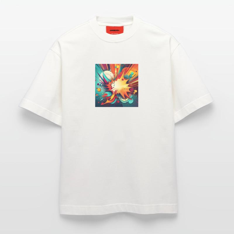 Abstract Colourful Splash with Explosive Design Heavyweight T-Shirt - made by SPREAD 