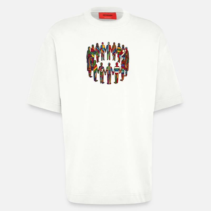 Unity in Diversity – Gemeinsam stark - Heavyweight T-Shirt - made by SPREAD  - OFF WHITE
