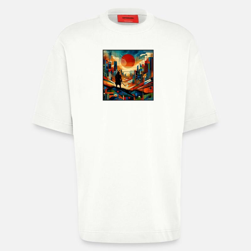 Samurai vor roter Sonne - Heavyweight T-Shirt - made by SPREAD  - OFF WHITE