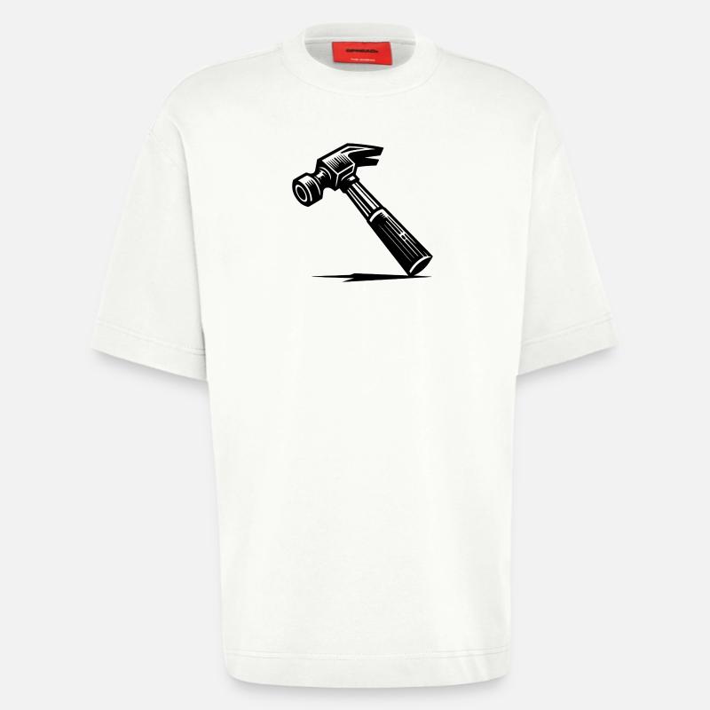 Creativity needs a carpenter's hammer - Heavyweight T-Shirt - made by SPREAD  - OFF WHITE
