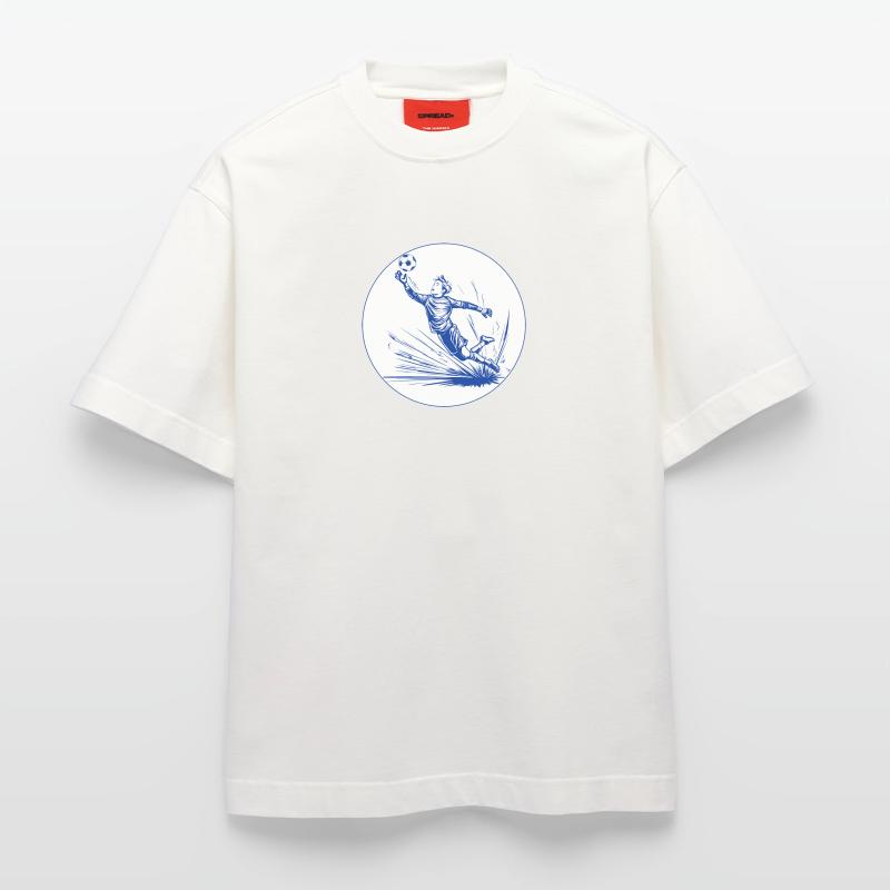 Torwart (blau-weiß) Heavyweight T-Shirt - made by SPREAD 