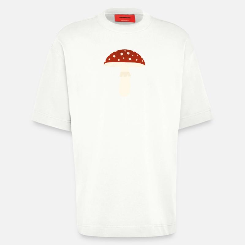 Toadstool Fly Agaric Mushroom - Heavyweight T-Shirt - made by SPREAD  - OFF WHITE