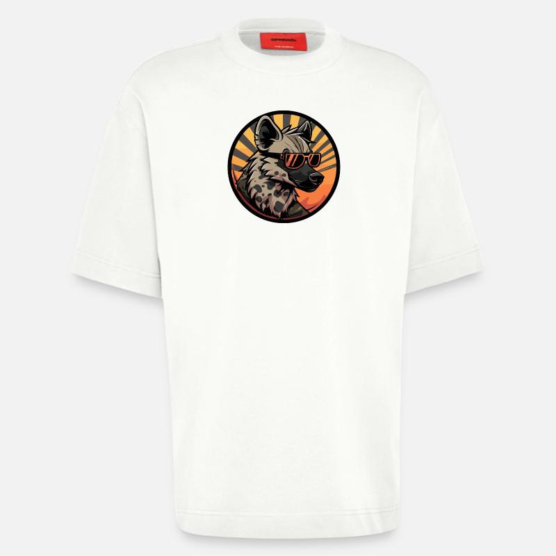 Hyäne Cool Comic - Heavyweight T-Shirt - made by SPREAD  - OFF WHITE