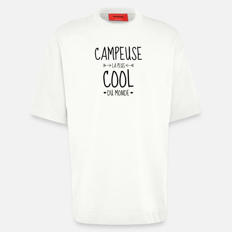 Campingplatz / Camper / Camping / Camp - Heavyweight T-Shirt - made by SPREAD  - OFF WHITE