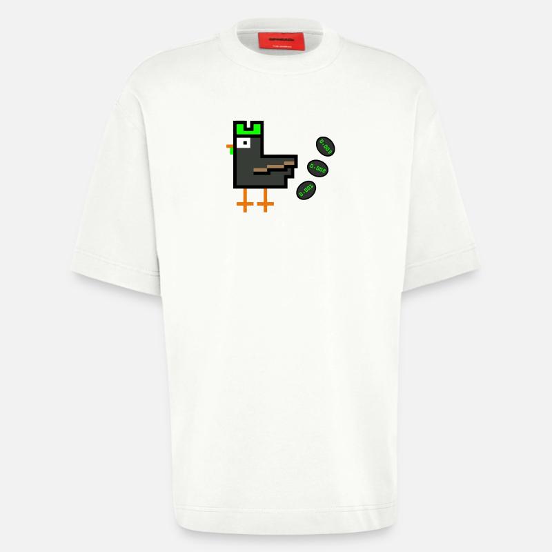 Huhn mit Krypto-Eiern - Heavyweight T-Shirt - made by SPREAD  - OFF WHITE