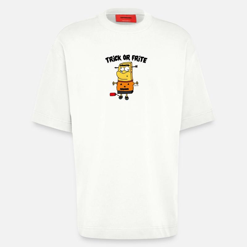 Trick oder frittiert! - Heavyweight T-Shirt - made by SPREAD  - OFF WHITE