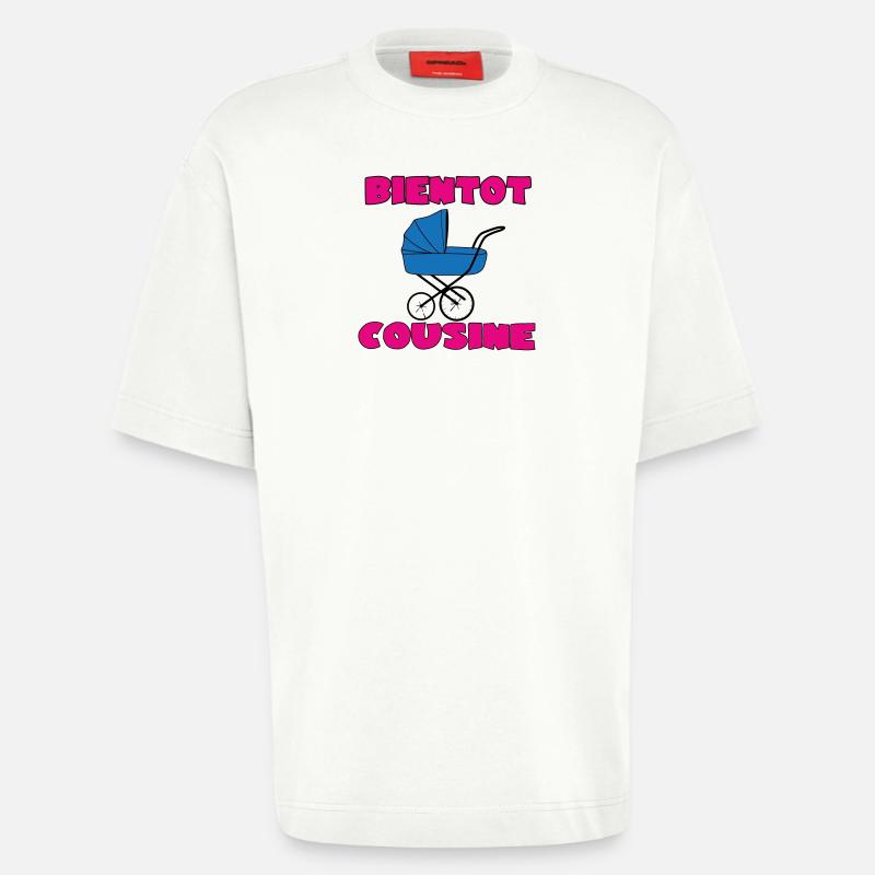 BALD EIN COUSIN - Heavyweight T-Shirt - made by SPREAD  - OFF WHITE