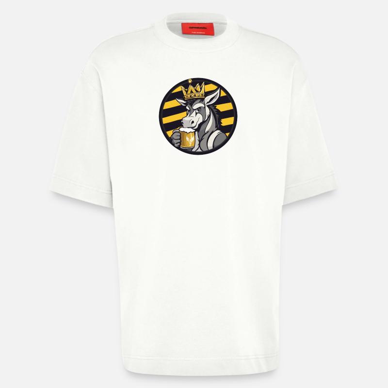 Donkey Beer Comic - Heavyweight T-Shirt - made by SPREAD  - OFF WHITE