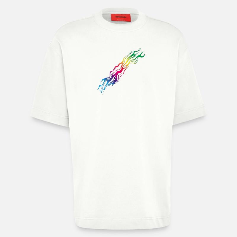 Regenbogen / Rainbow - Heavyweight T-Shirt - made by SPREAD  - OFF WHITE