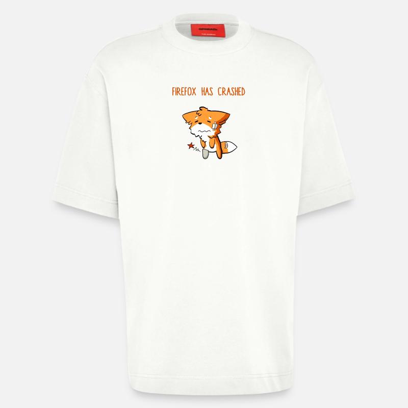 Firefox has crashed funny - Heavyweight T-Shirt - made by SPREAD  - OFF WHITE