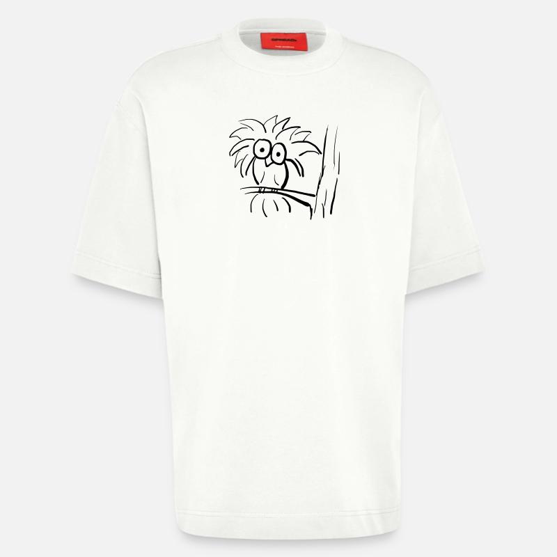 Eule - Heavyweight T-Shirt - made by SPREAD  - OFF WHITE